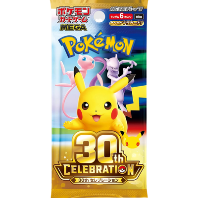 Pokémon TCG 30th CELEBRATION M6a Japonés – Sobre Individual 6 Cartas