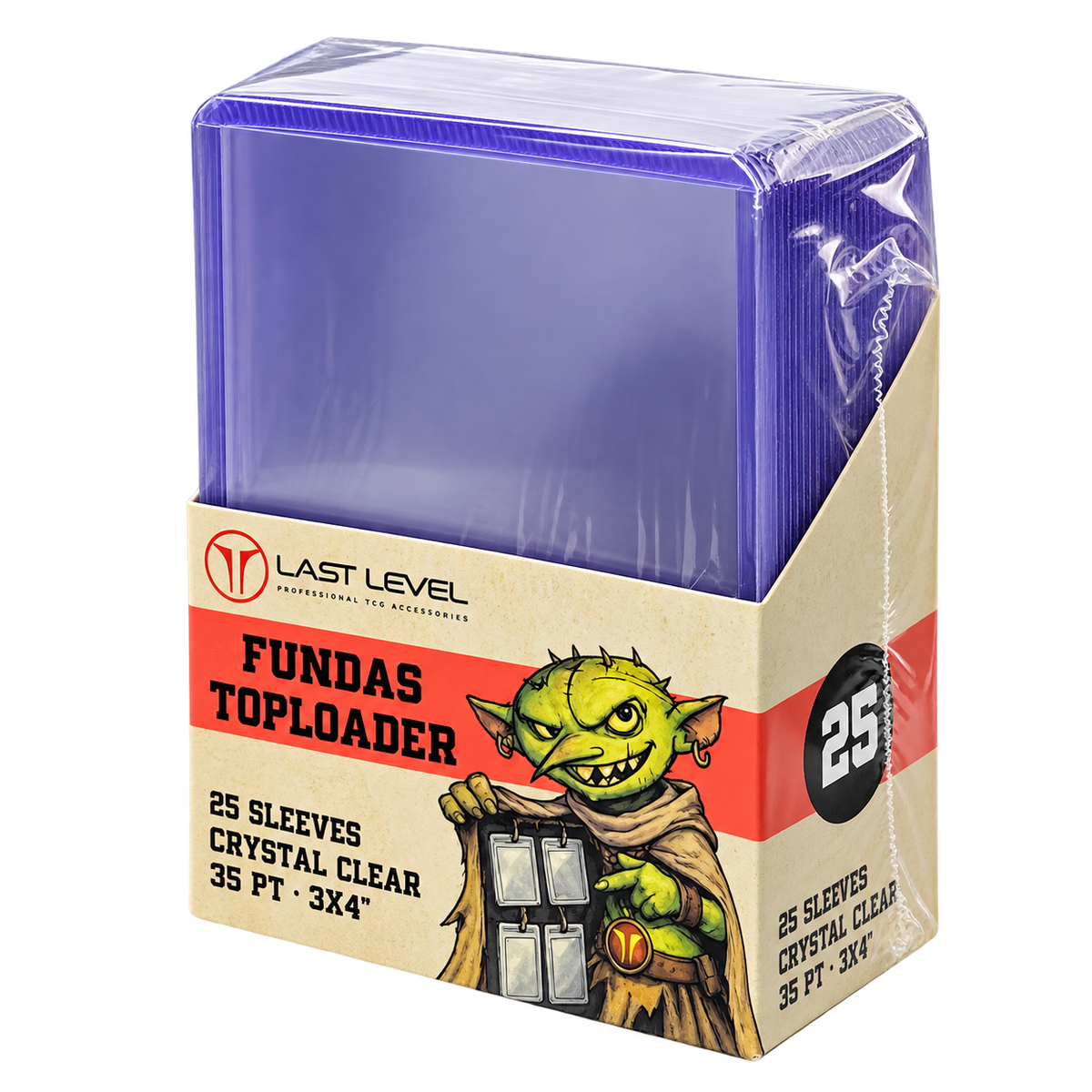 Fundas Toploader Last Level 35 PT 3" × 4" – Pack 25